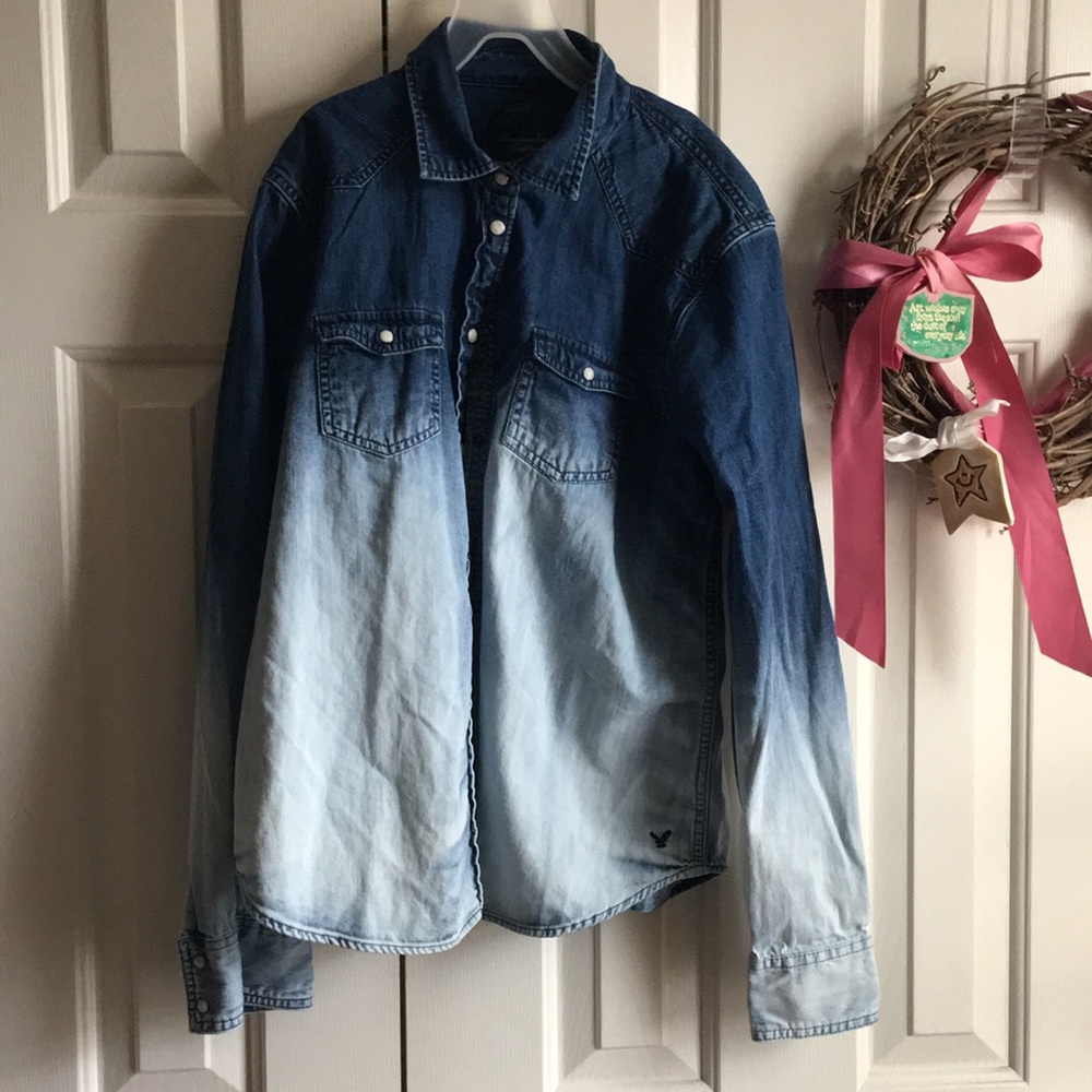 Denim Gradient Top